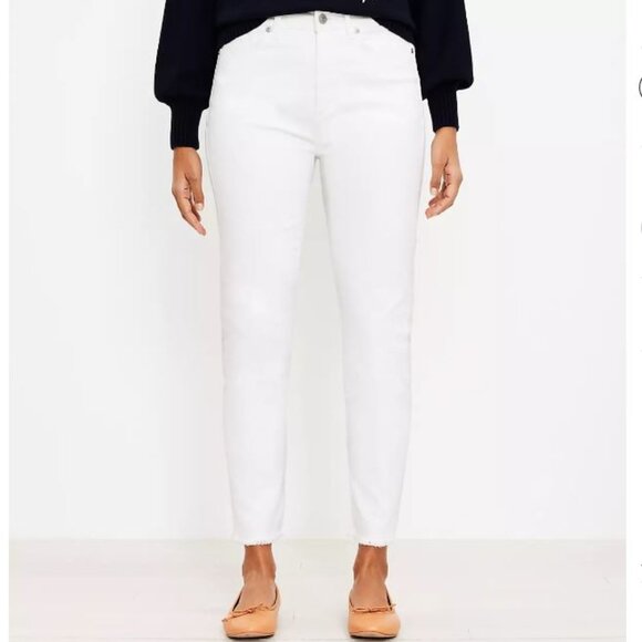LOFT White Curvy Skinny Jeans | 32/14 - Picture 1 of 9